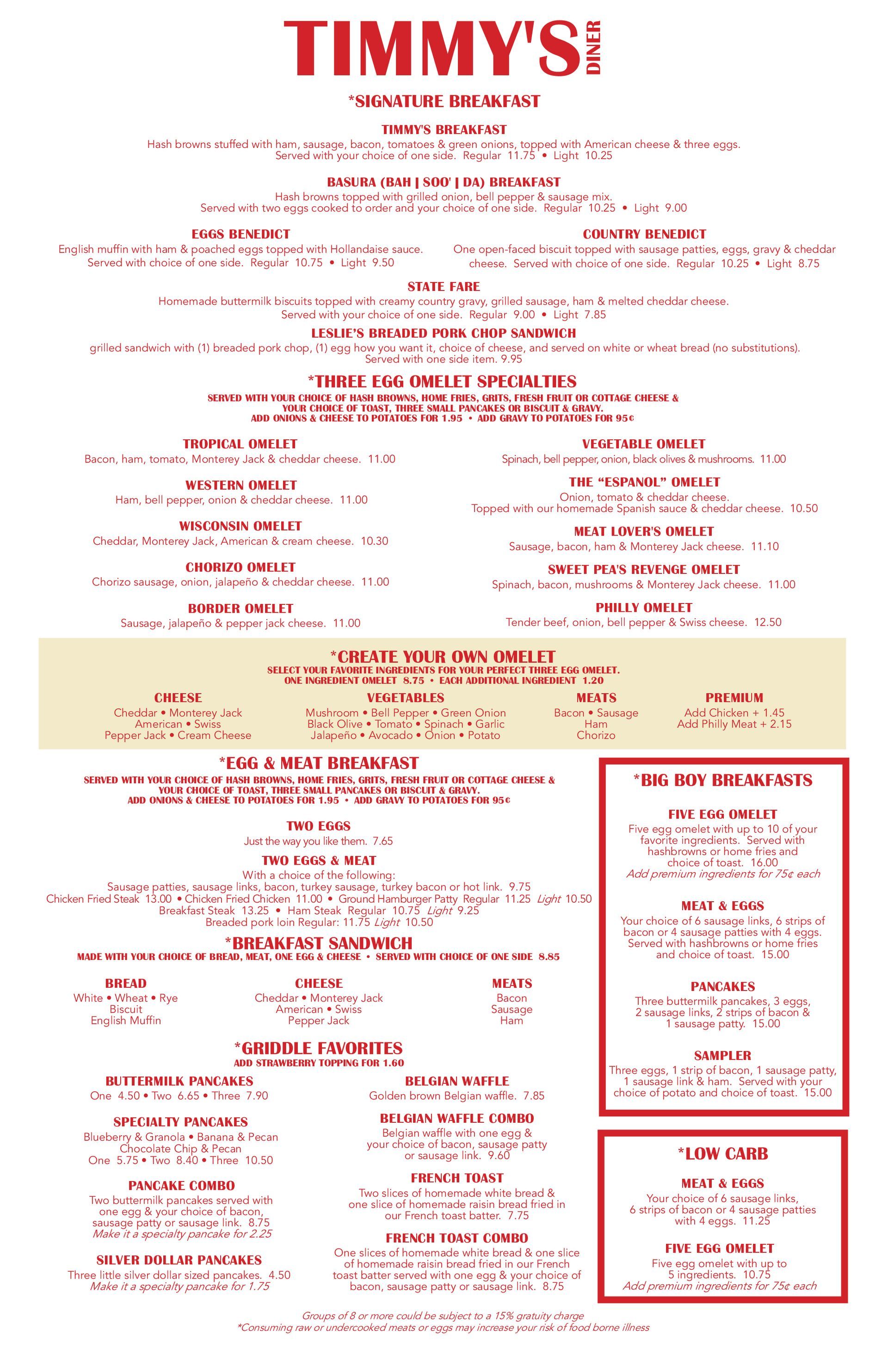 Breakfast Menu