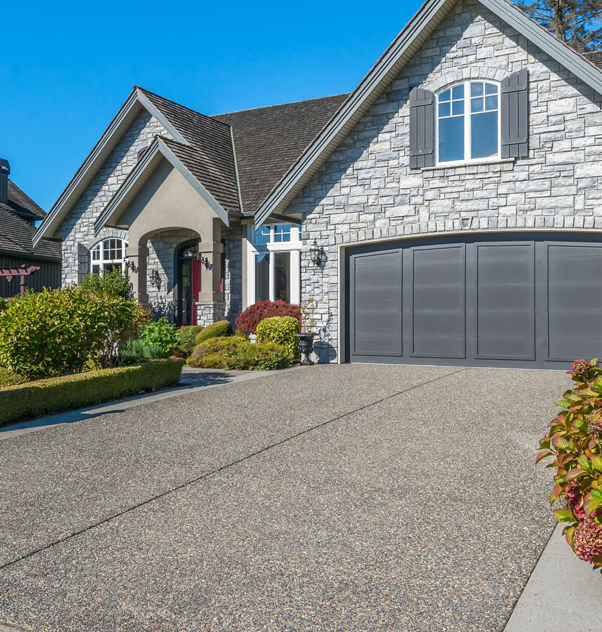 Concrete driveway