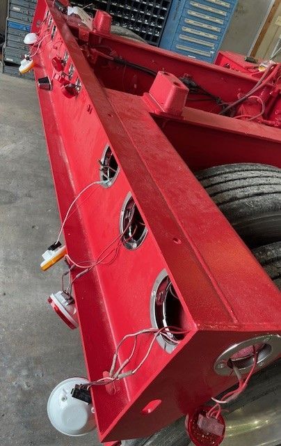 a close up of a truck 's rear lights  being installed