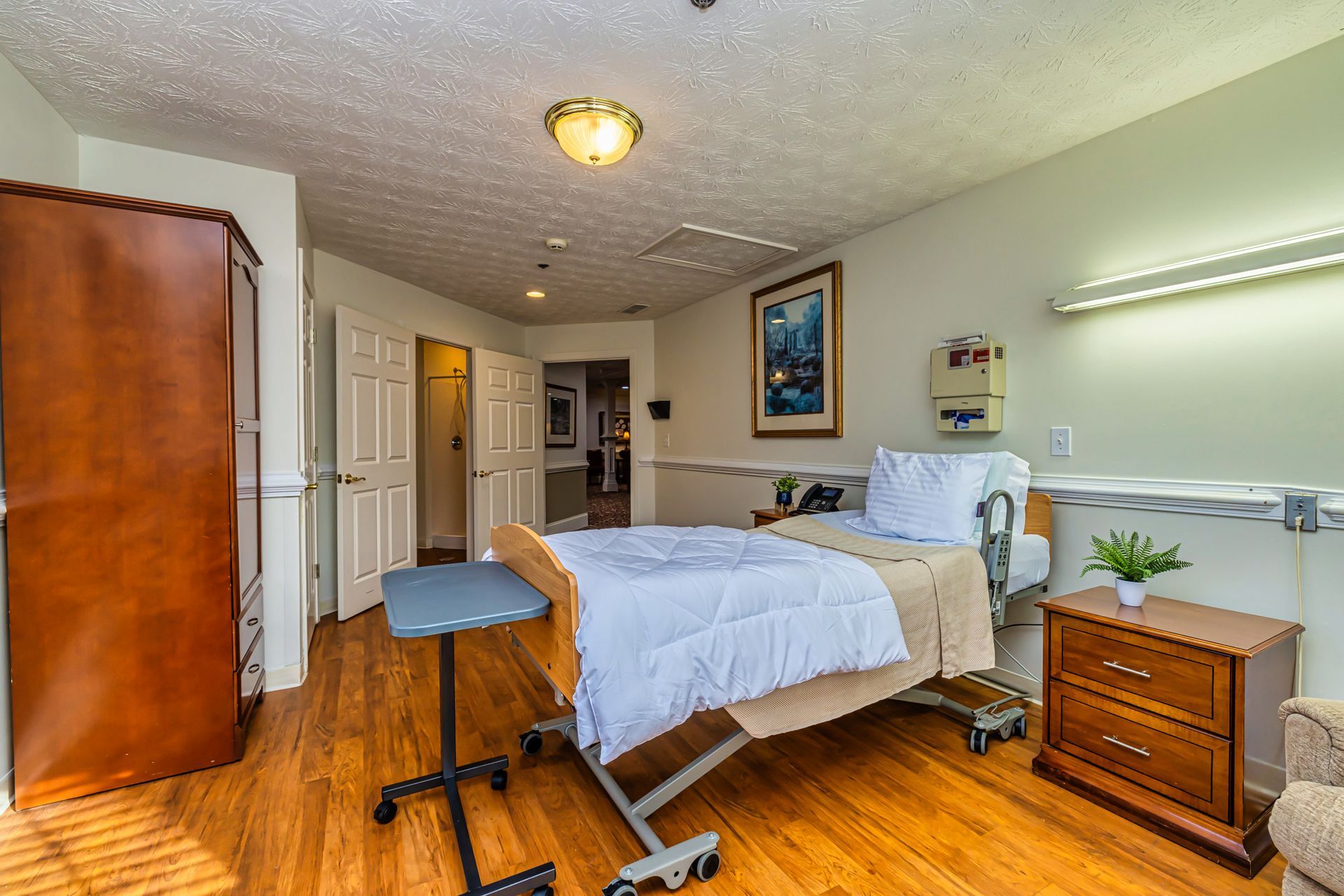 a beautiful bedroom area