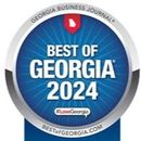 A blue ribbon that says best of georgia 2024 on it.