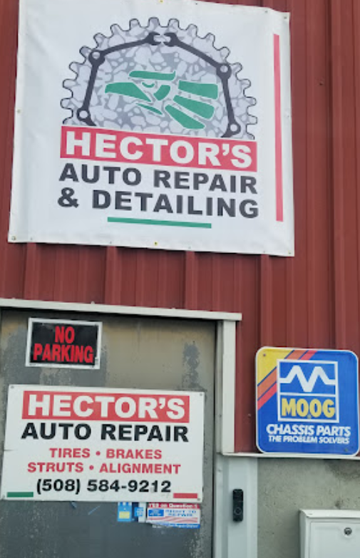 A sign for hector 's auto repair and detailing