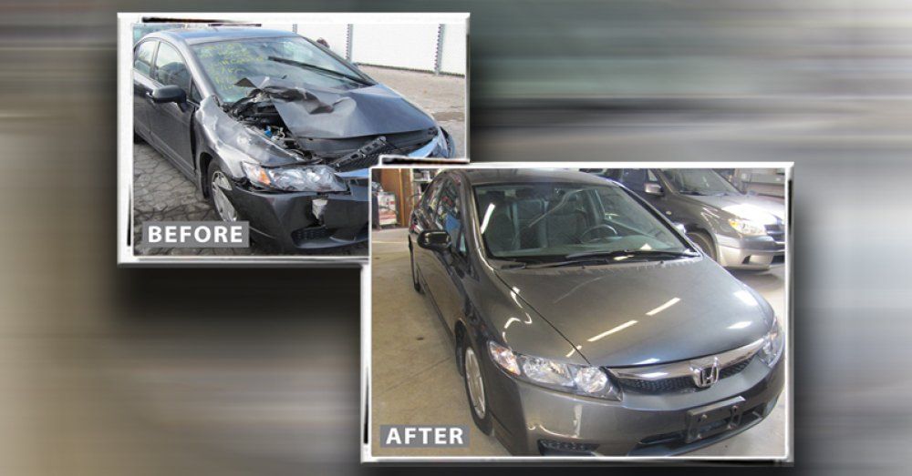Before and after car