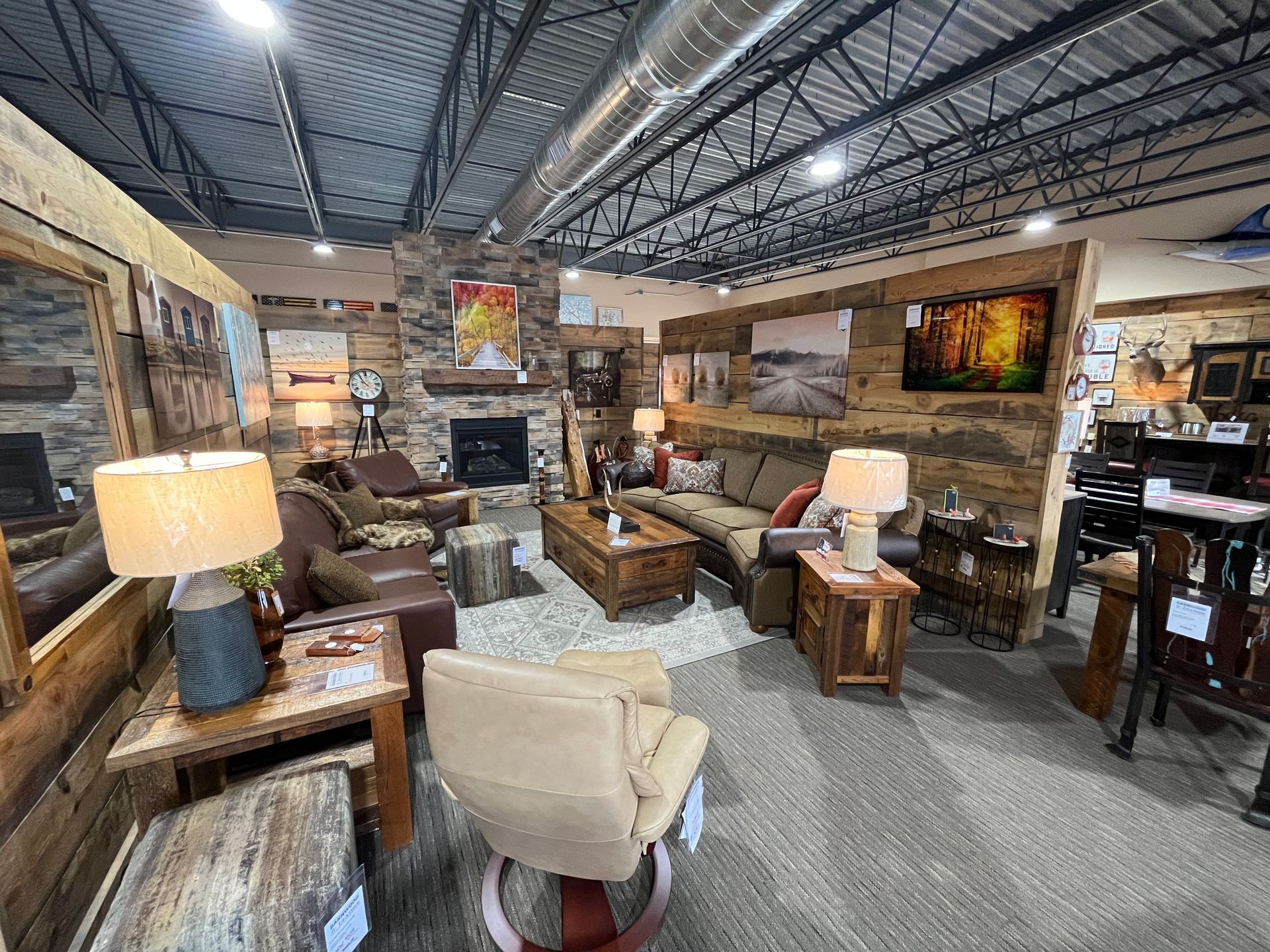 Custom Furniture Lincoln, NE Barnwood & Leather