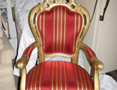 Red and gold chair