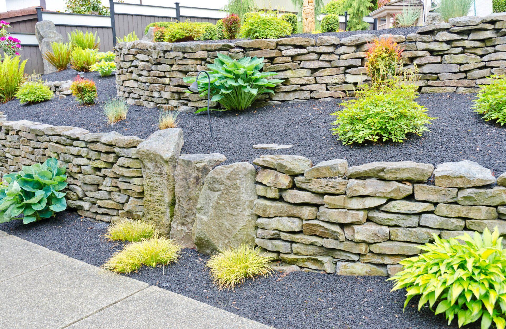 Retaining wall stones