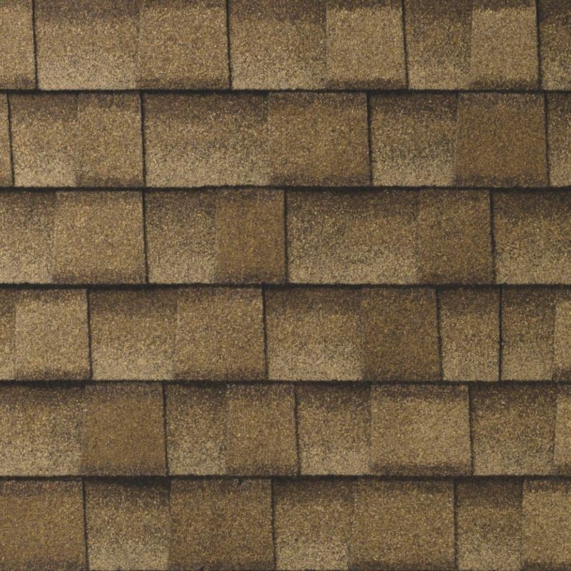 Brown asphalt roofing shingles.