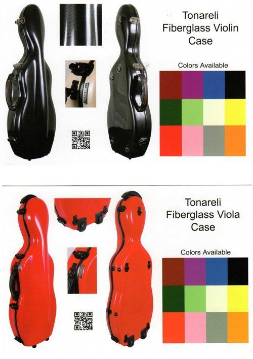 Tonareli Fiberglass Violin and Viola cases