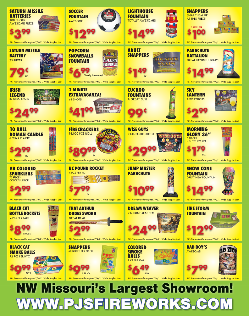 PJ's Fireworks Fireworks Display Saint Joseph, MO