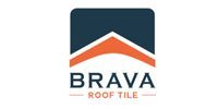 BRAVA Roof Tile logo with dark blue and orange roof icon above the brand name