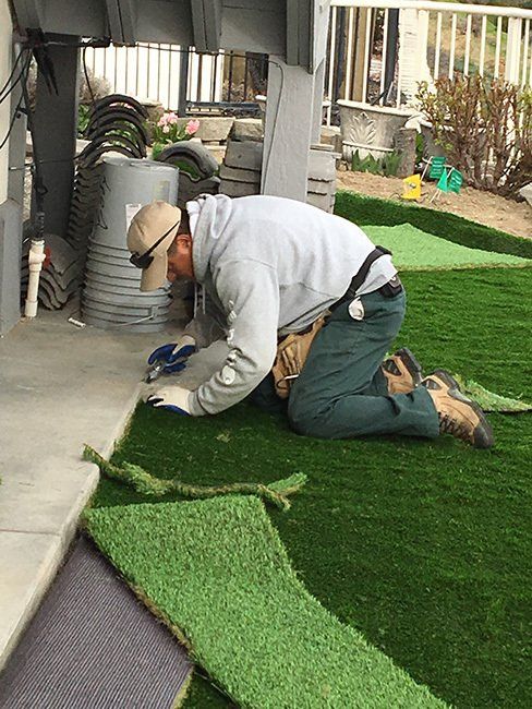 Putting green installation