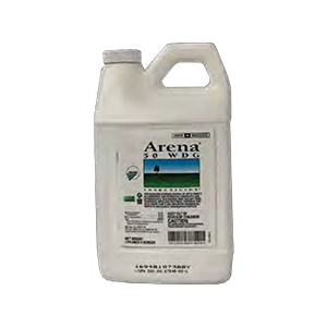 A gallon of arena 50 wdg is shown on a white background.