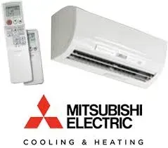 Mitsubishi Electric air conditioner with remotes.