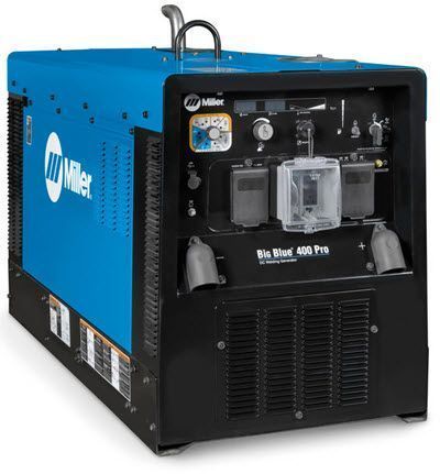 Blue and black Miller Big Blue 400 Pro welding machine.