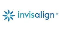 Invisalign logo with blue starburst icon and teal wordmark
