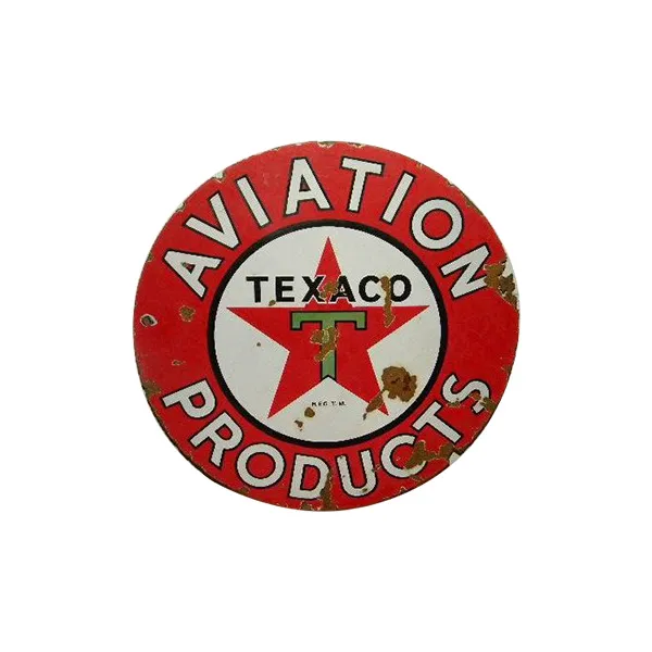 Red Texaco Aviation Products circular logo with a white star and black text