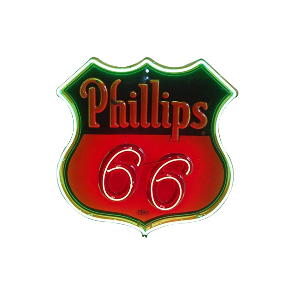 Phillips 66 shield logo in red, black, and green