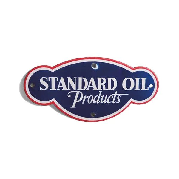 Standard Oil Products logo in blue, red, and white