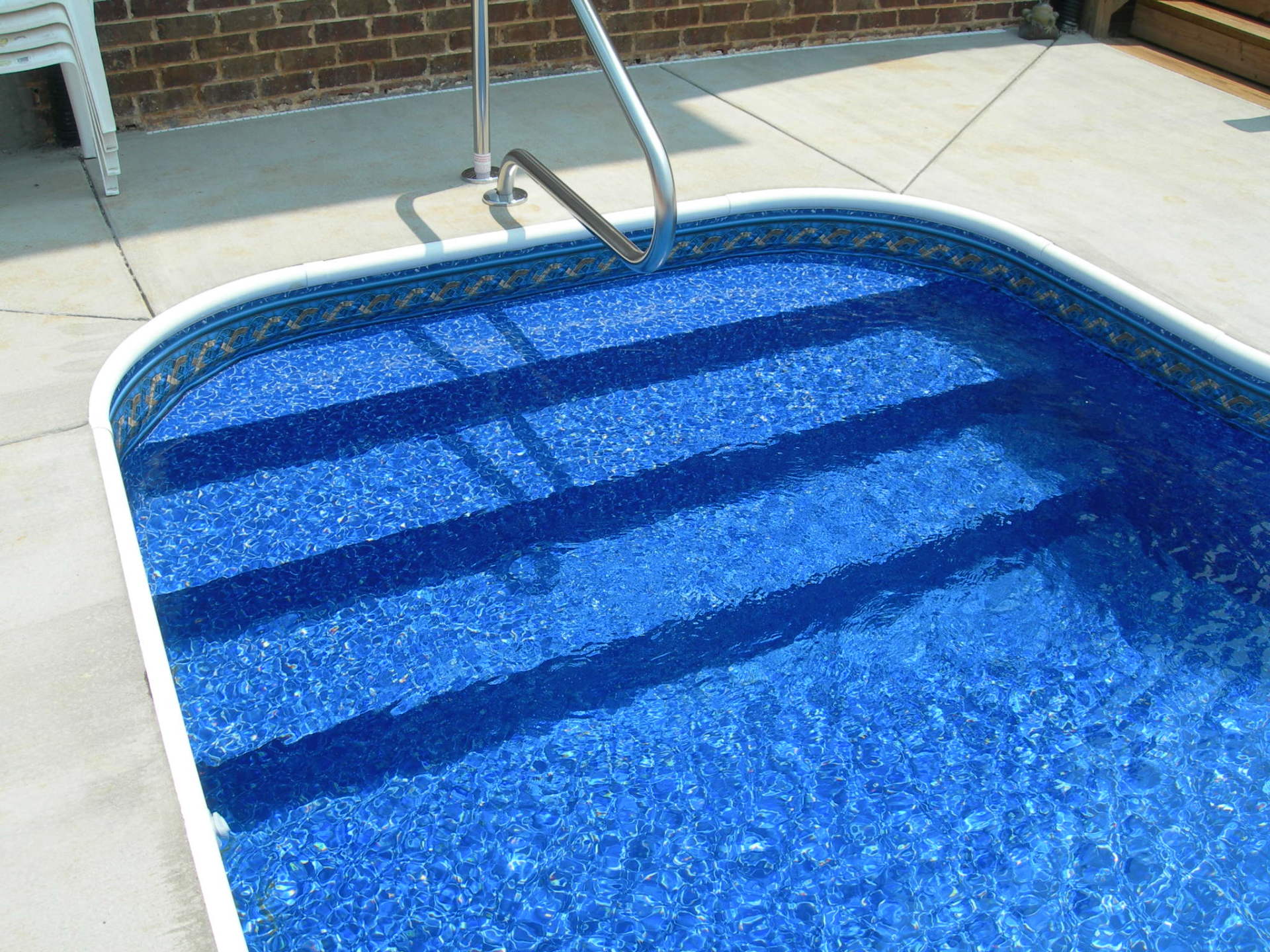 A pool with stairs