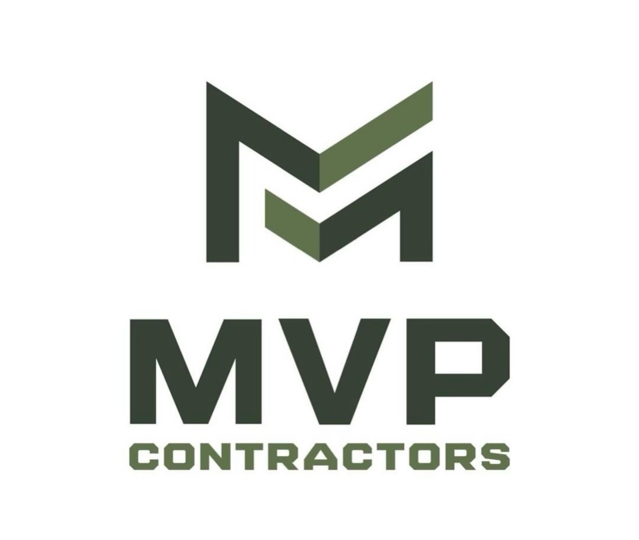 A logo for a company called mvp contractors.