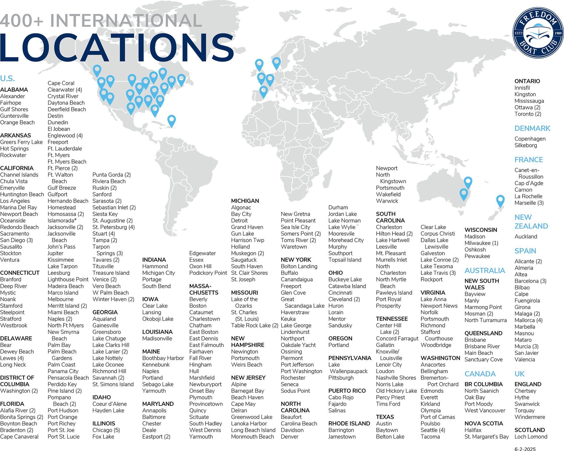 400+ International Locations