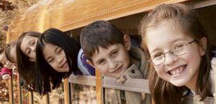 Children inside a school bus