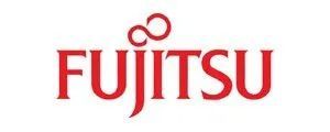 Fujitsu logo in red; text 