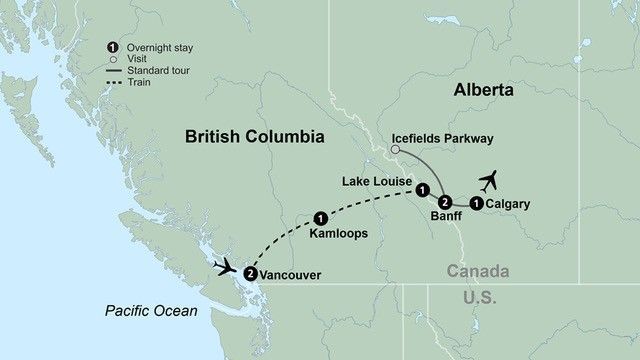 A map of british columbia and alberta