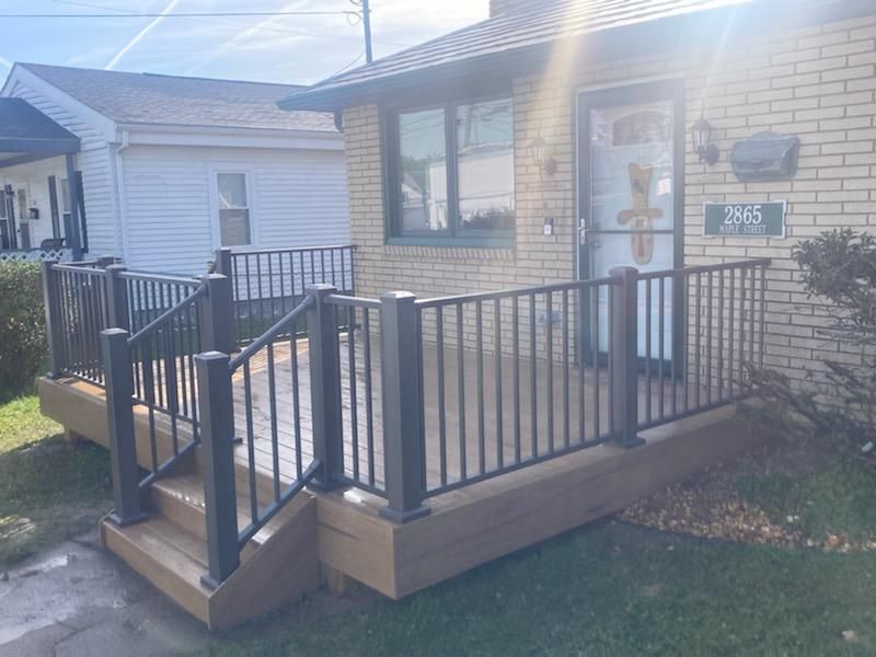 Porch aluminum railings