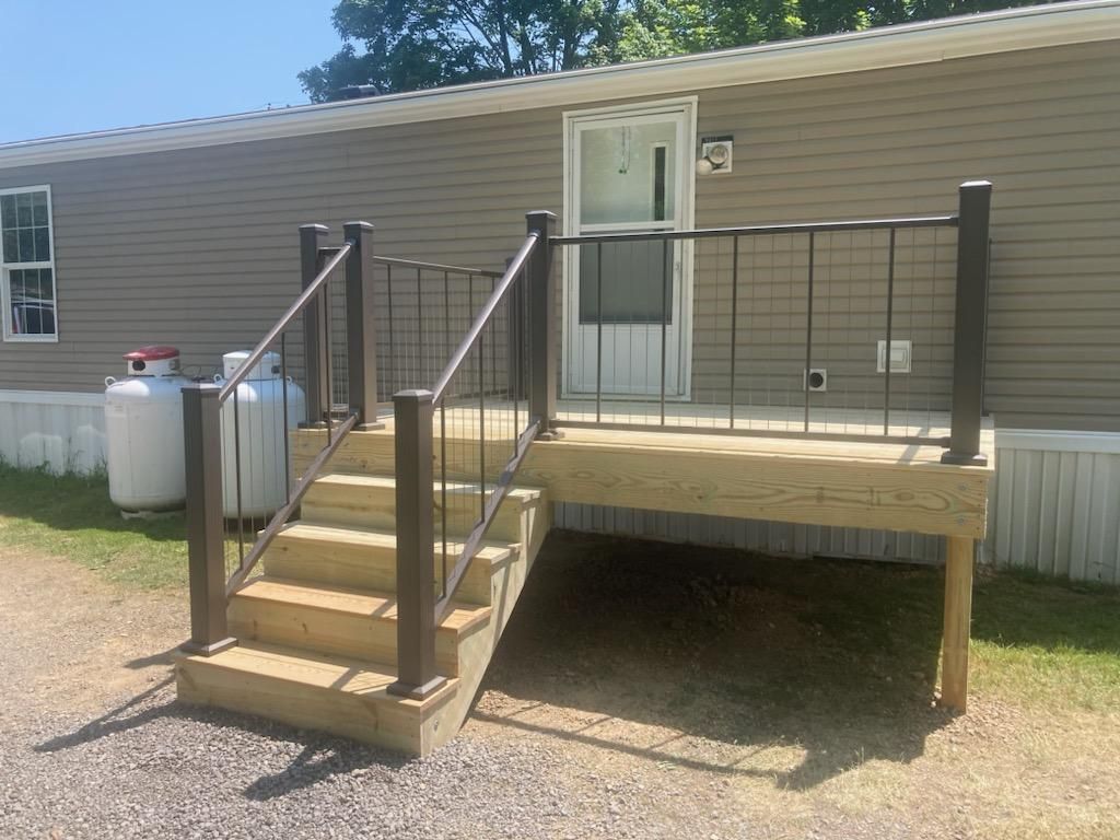 Porch aluminum railings