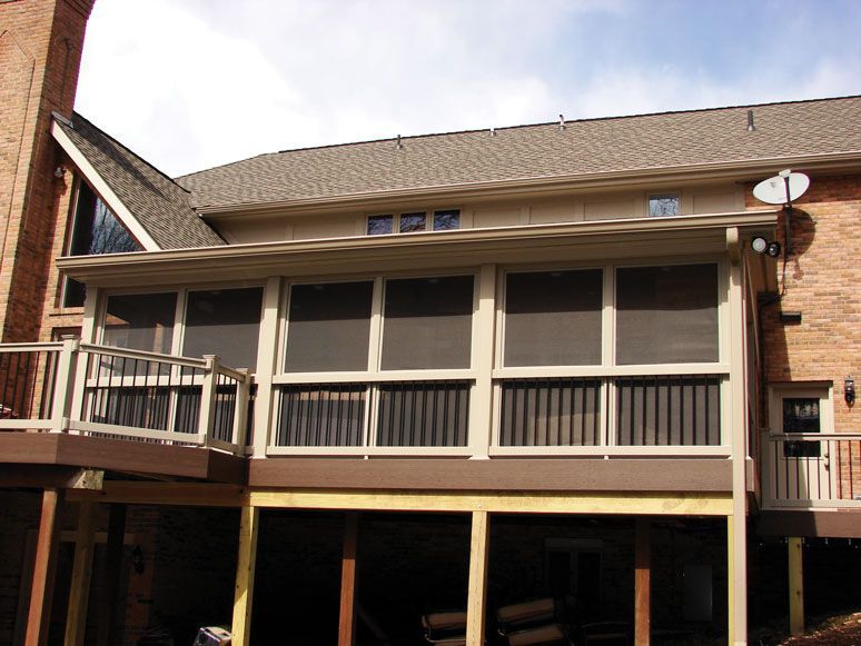 Porch roofs and screen room
