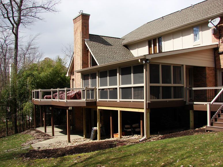 Porch roofs and screen room