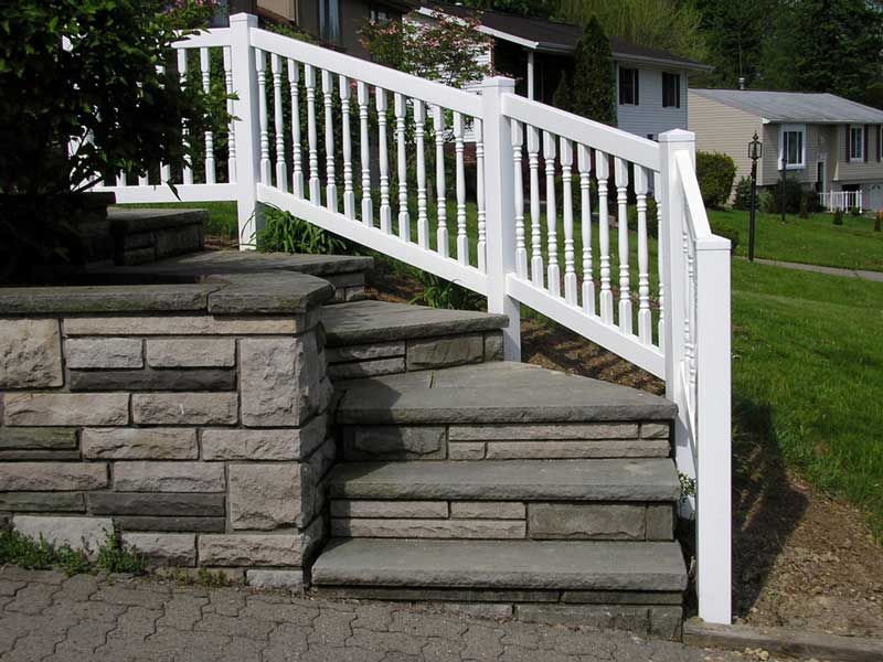 Stair with railing after
