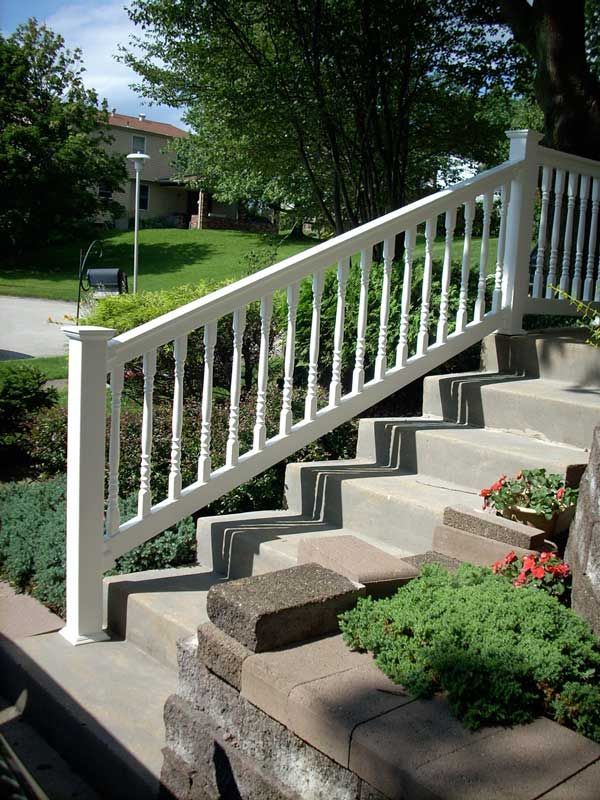 Stair with railings after