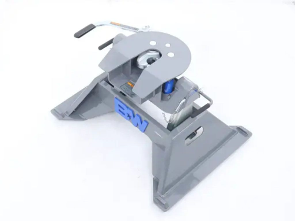 A gray trailer hitch