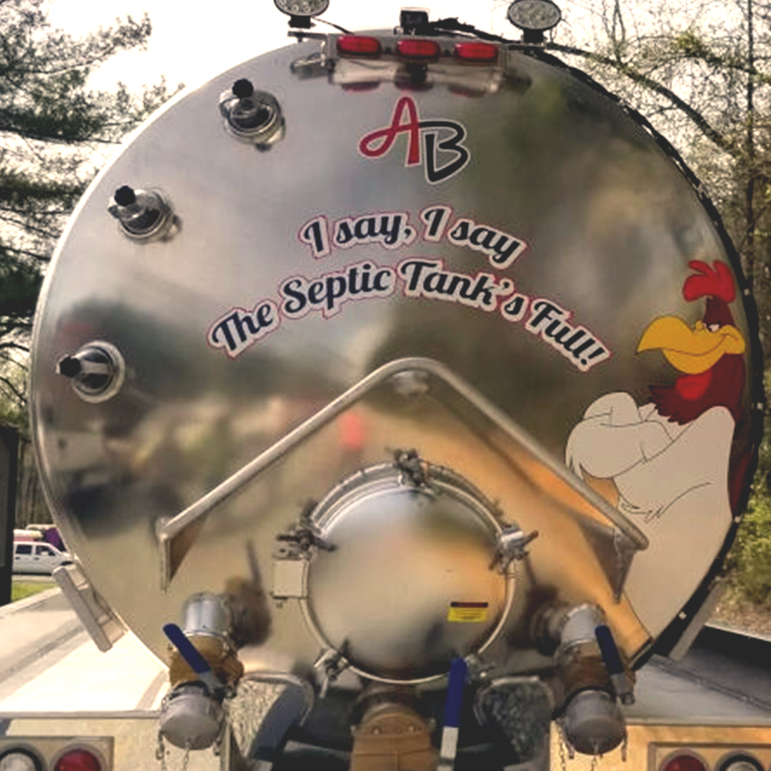 A septic tank that says i say i say the septic tank 's full