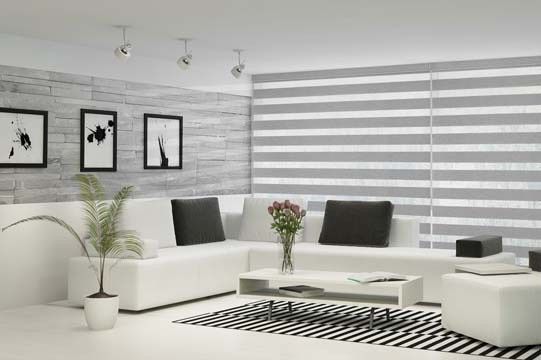 A living room with a couch and a coffee table