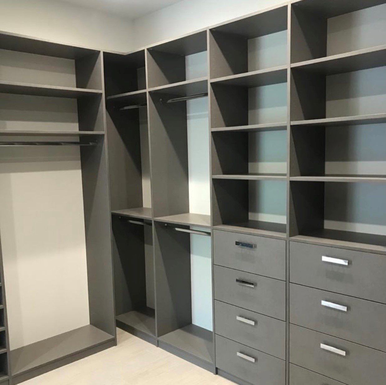 Gray closet
