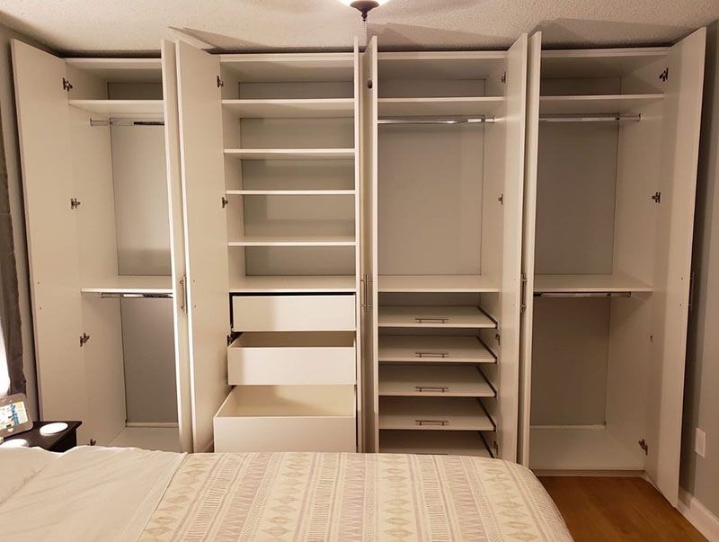 Closet with shelves