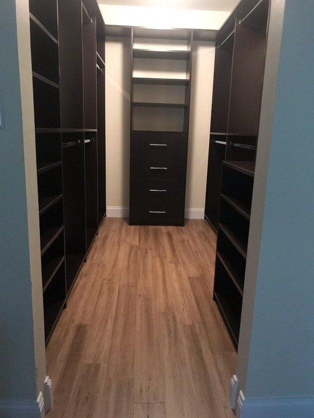Brown closets