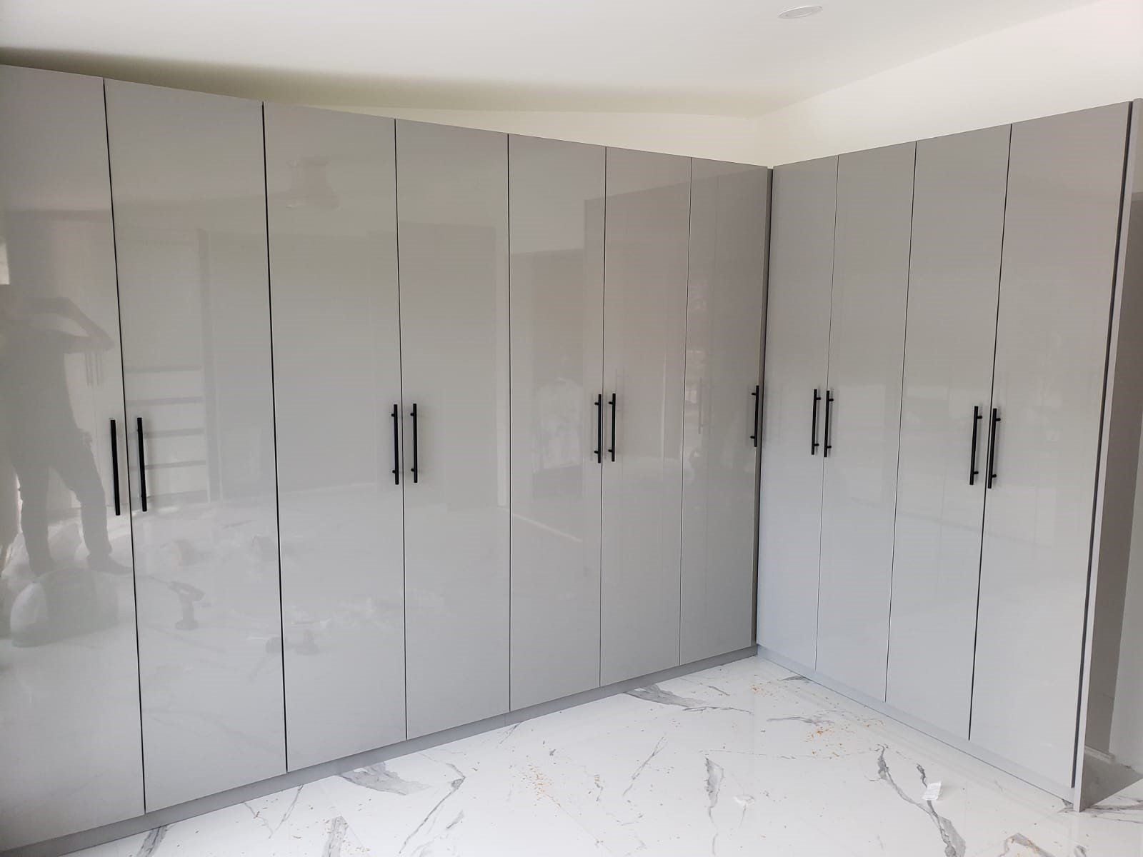Gray cabinets