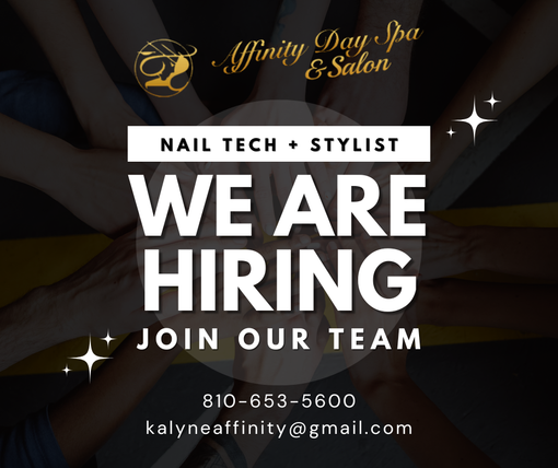 Announcement for Affinity Day Spa & Salon. New ownership. No refunds after Jan 1, 2016. Honoring gift cards and packages.