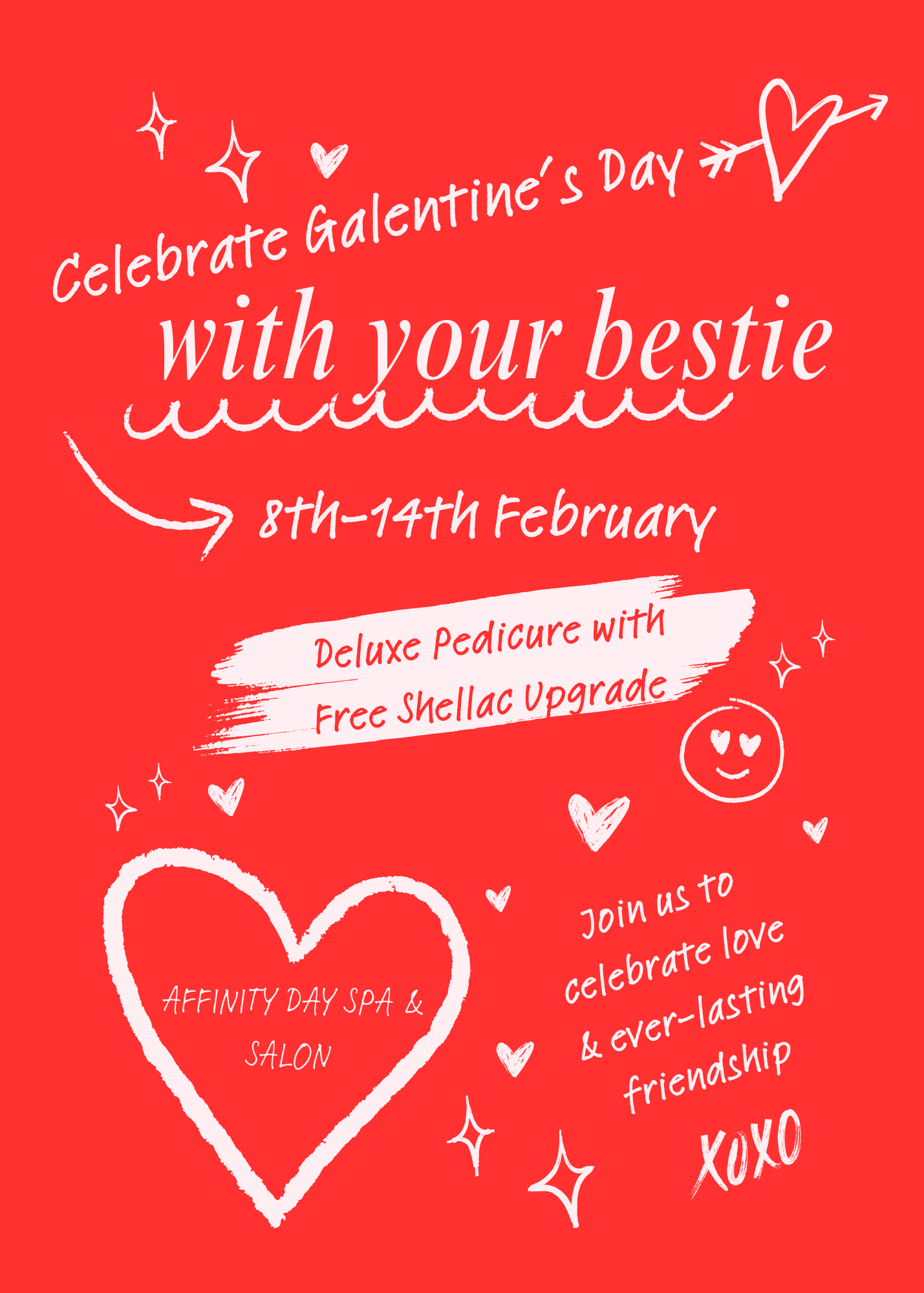 Black Friday exclusive ad for Affinity Day Spa. Offers $15 off massages & body glows. A Glow & Go package for $90.