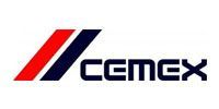 CEMEX logo: Red and blue diagonal stripes, dark blue 