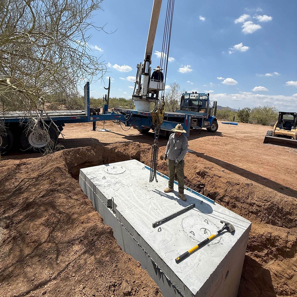 man standing on top of a se