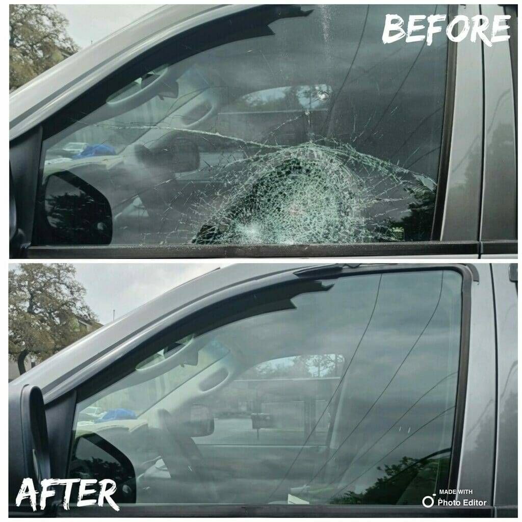 Comparison of car window damage 