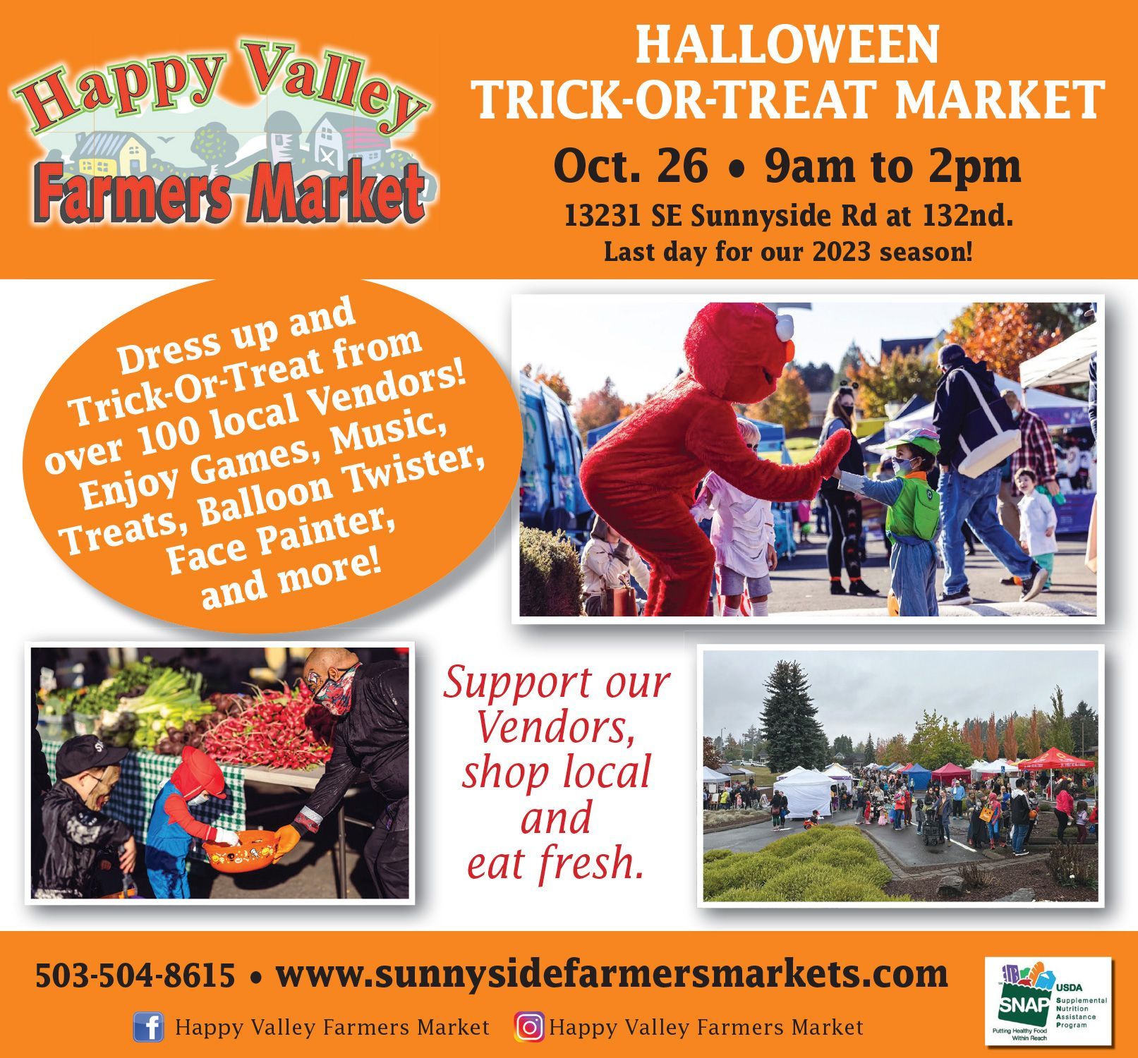 Halloween Trick-Or-Treat Market flyer