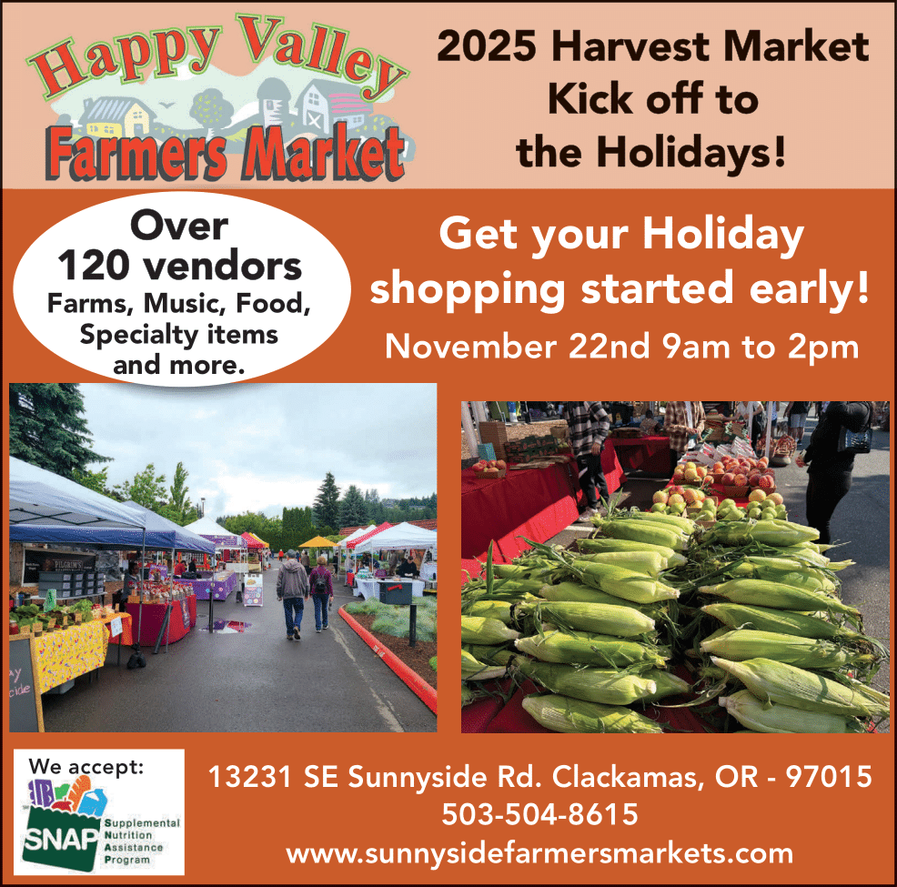 2025 Harvest Market, a kick-off to the Holidays flyer