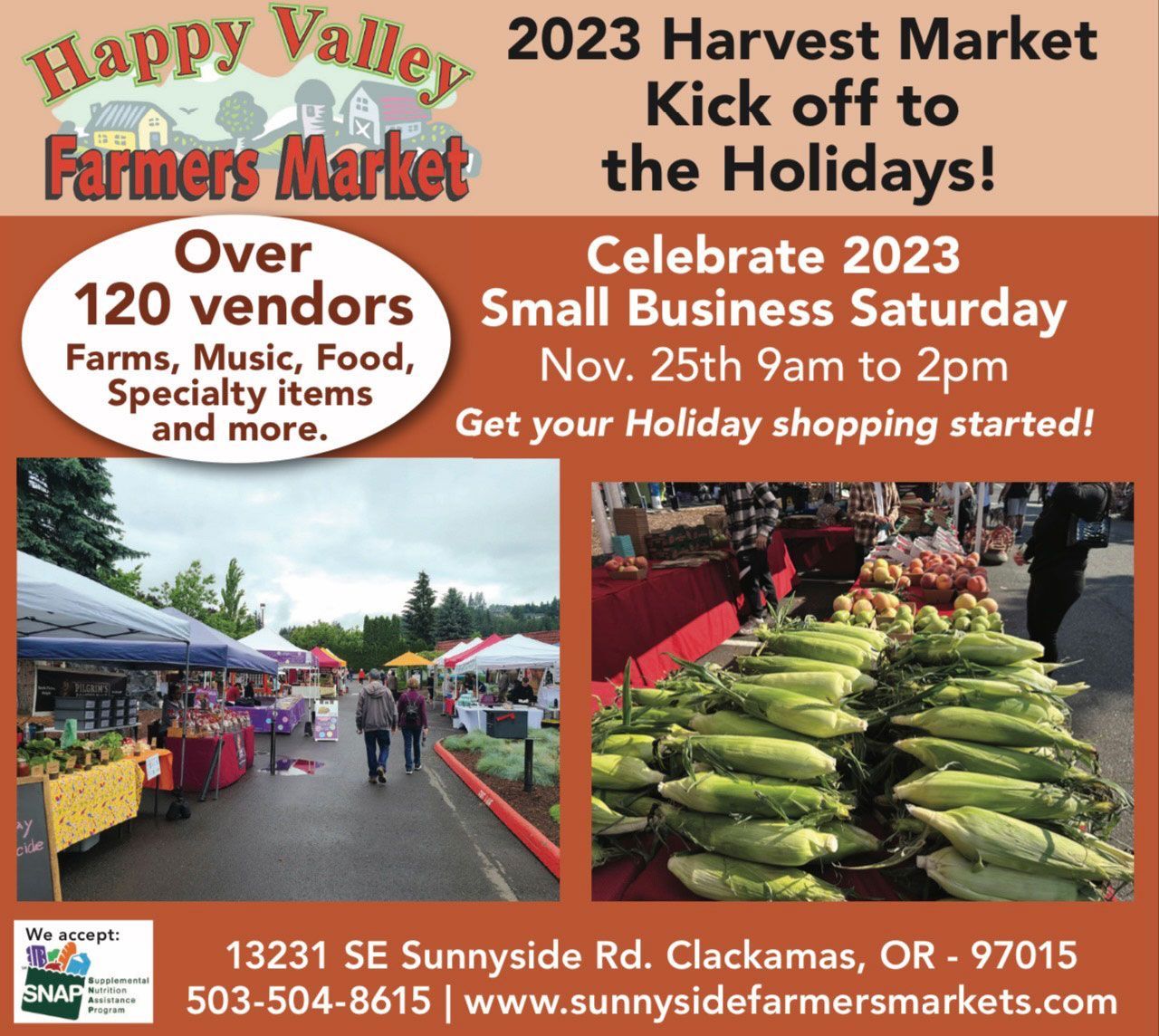 Harvest Market, a kick off to the Holidays flyer