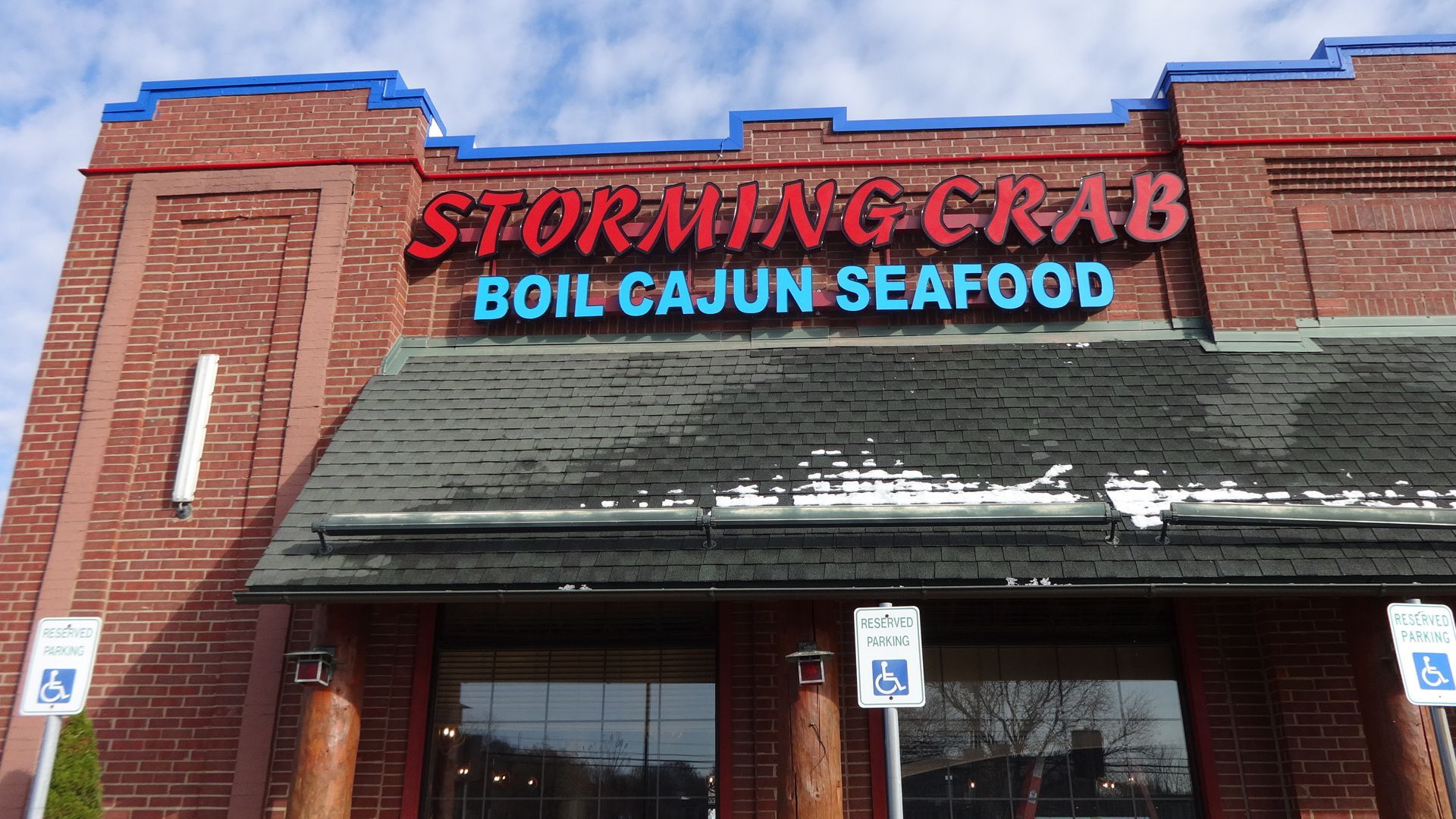 Storming Crab Boil Cajun Seafood Business Sign